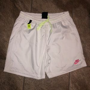 Nike white woven shorts